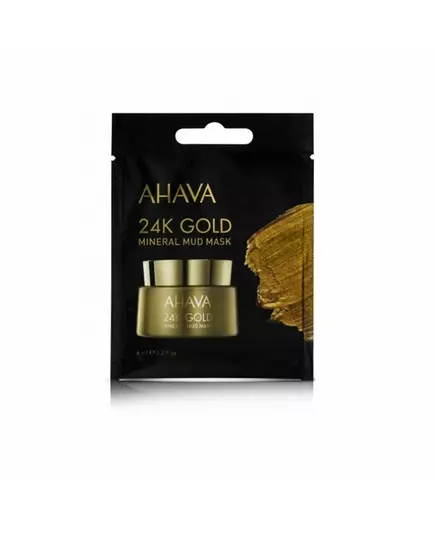 Одноразова мінеральна грязьова маска для обличчя Ahava 24K Gold, 6 мл, зображення 2