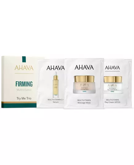 Набор пробников средств для ухода за лицом Ahava MultiVitamin C+ Firming Serum, Multivitamin Firming Massage Cream Mask, MultiVitamin Firming Day Cream SPF 30, 3 мл