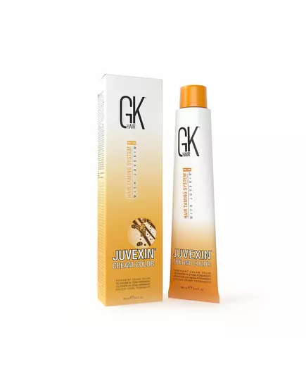 Стійка фарба для волосся Global Keratin 8.13 Ash Golden Light Blonde, 100 мл, зображення 2