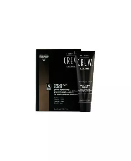Набор полустойкой краски для волос American Crew Precision Blend 4-5 Natural Grey, 3 × 40 мл
