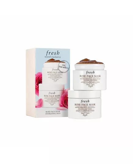 Набір кремових масок для обличчя Fresh Rose Soothing & Toning, 2 × 100 мл