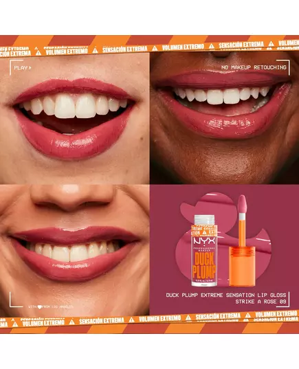 Плампер для губ Nyx Professional Make Up Duck Plump 09 Strike a Rose, 6,8 мл, изображение 4