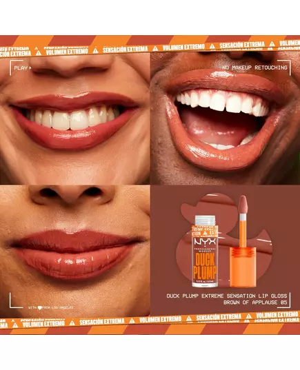 Плампер для губ Nyx Professional Make Up Duck Plump 33041000 Brown of Applause, 6,8 мл, зображення 4