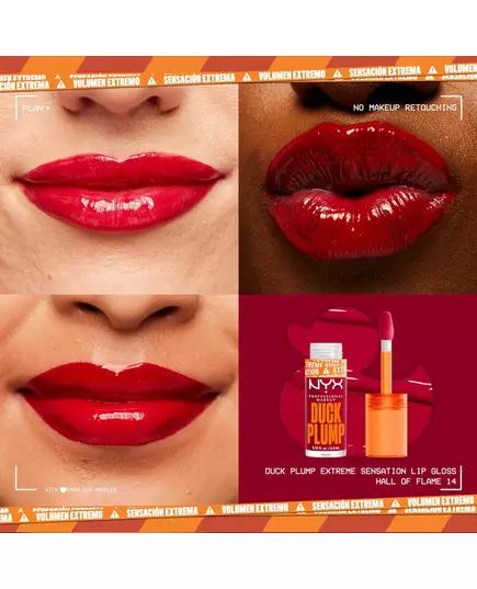 Плампер для губ Nyx Professional Make Up Duck Plump 14 Hall Of Flame, 6,8 мл, зображення 4