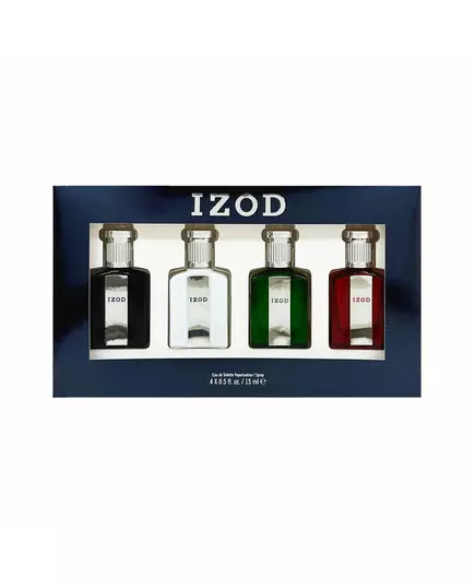 Набор мужских туалетных вод Izod Legacy White, Green, Red и Blue, 15 мл