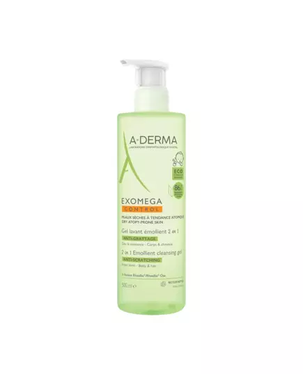 Эмолентный гель для душа и волос A-Derma Exomega Control Для всех типов кожи, 500 мл