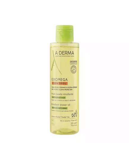 Эмолентное масло для душа A-Derma Exomega Control Для очень сухой, атопичной и чувствительной кожи, 200 мл, изображение 3