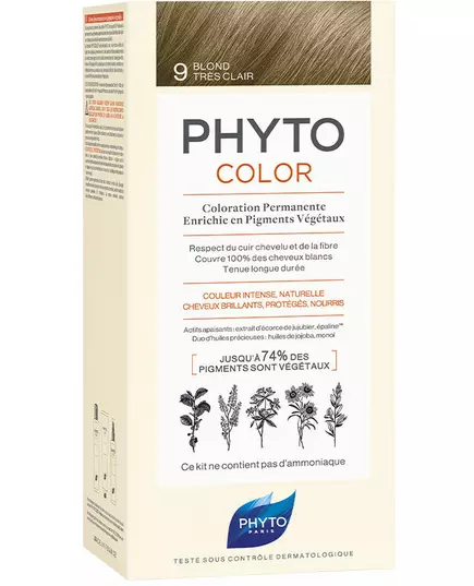 Фарба для волосся Phyto PHYTOCOLOR #9-rubio muy claro, 50 мл