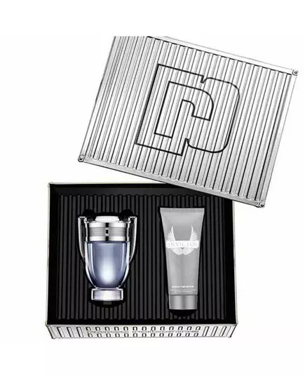 Набор парфюмерной воды и геля для душа и шампуня 2-в-1 для мужчин Paco Rabanne Invictus, 100 мл, изображение 2