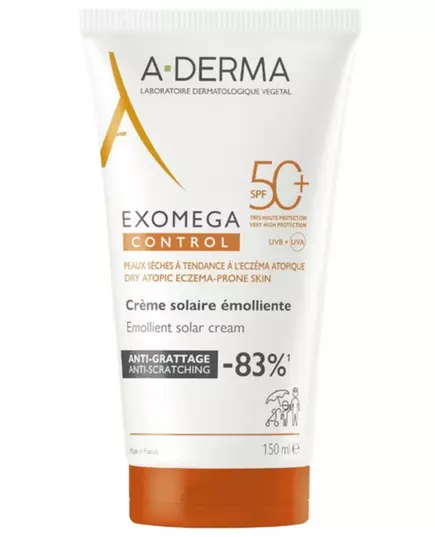 Эмолентный крем для лица и тела A-Derma Exomega Control SPF 50+, 150 мл, изображение 3