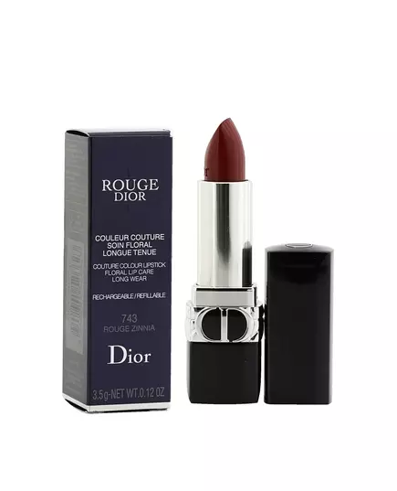 Кремовая губная помада Christian Dior Couture Colour Satin Finish 743 Rouge Zinnia Refillable, 3,5 г