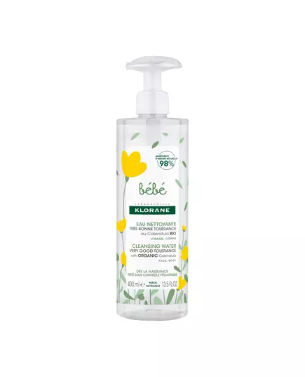 Очищающая вода для лица и тела Klorane Baby Gentle Cleansing, 400 мл