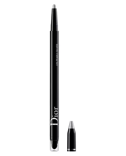 Водостійкий двосторонній олівець для очей Christian Dior Diorshow On Stage 076 Silver Grey, 1,2 г