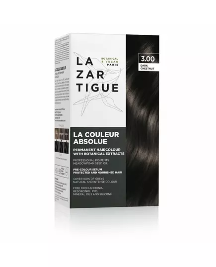Стойкая краска для волос Lazartigue La Couleur Absolue 3.00 Dark Chestnut, 143 мл