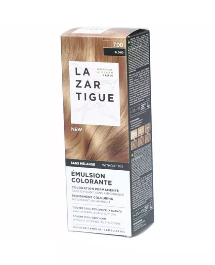 Стойкая краска для волос Lazartigue Emulsion Colorante 7.00 Blond, 60 мл