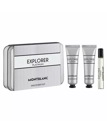 Набір парфумованої води, крему для обличчя та гелю для душу Mont Blanc Explorer Platinum для чоловіків, для всіх типів шкіри, 7,5 мл, зображення 2