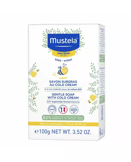 Мягкое очищающее мыло для кожи Mustela Cold Cream Natural Beeswax, 100 г