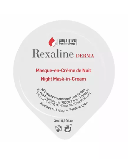 Нічна крем-маска для обличчя Rexaline DERMA, 6 × 3 мл, зображення 3