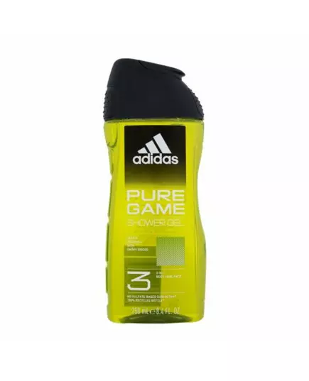 Очищающий гель для душа для тела, лица и волос Adidas Pure Game Для всех типов кожи, 250 мл