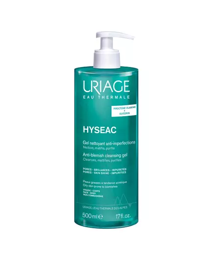 Очищувальний гель для обличчя Uriage Hyseac Проти недосконалостей, 500 мл