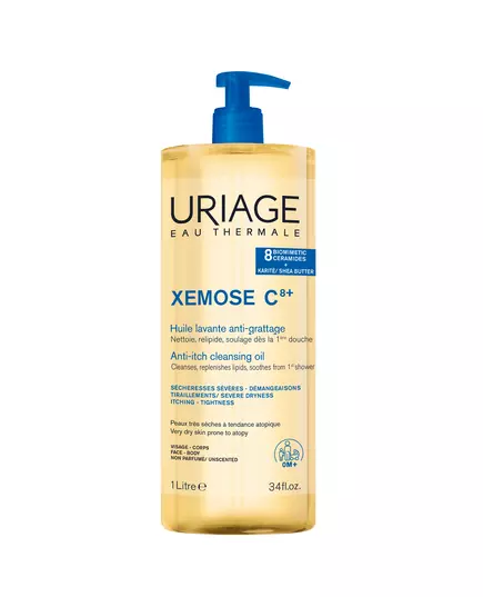 Успокаивающее очищающее масло для лица и тела Uriage Xemose, 1000 мл