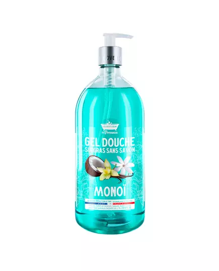 Гель для душа Les Petites Bains de Provence Monoi Для тела, лица и волос, для чувствительной кожи, 1000 мл