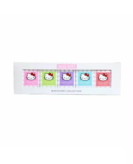 Набор миниатюр парфюмерии для девочек Hello Kitty Iconic Vichy Bleu, Vert, Rouge, Rose, Violet, 5 мл