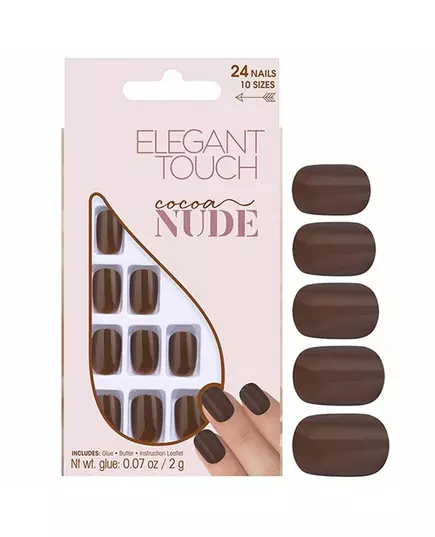 Набір накладних нігтів Elegant Touch Nude Squoval Cocoa, 24 штуки