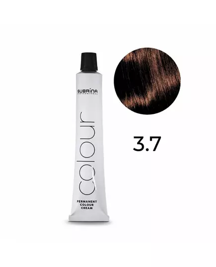 Стійка фарба для волосся Subrina Professional Permanent Colour 3/7 Dark Brown, 100 мл