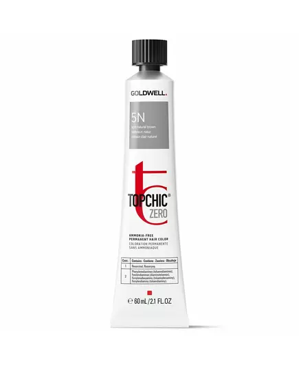 Стойкая краска для волос Goldwell TopChic Zero 5N Light Natural Brown, 60 мл