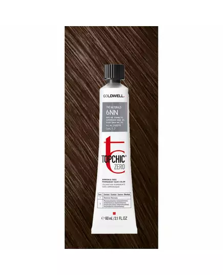 Стойкая краска для волос Goldwell TopChic Zero 6NN Dark Natural Blonde, 60 мл, изображение 2