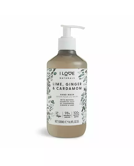 Рідке мило для рук I Love Naturals Collection Lime Ginger & Cardamom, 500 мл