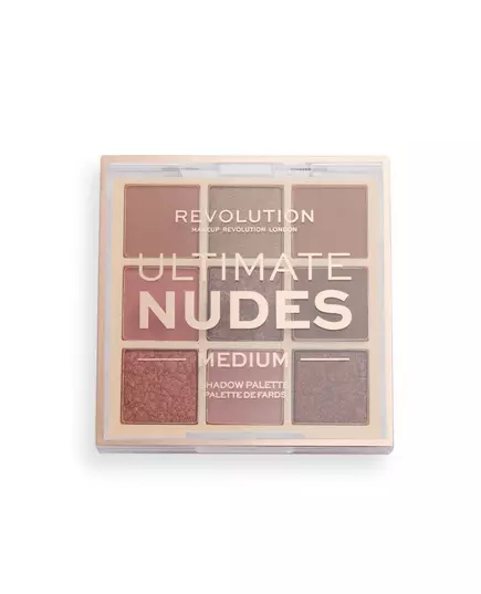 Палетка тіней для повік Makeup Revolution Ultimate Nudes Medium, 8,1 г, зображення 3