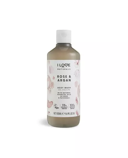 Зволожувальний гель для душу I Love Naturals Collection Vegan Hydrating Rose & Argan, 500 мл