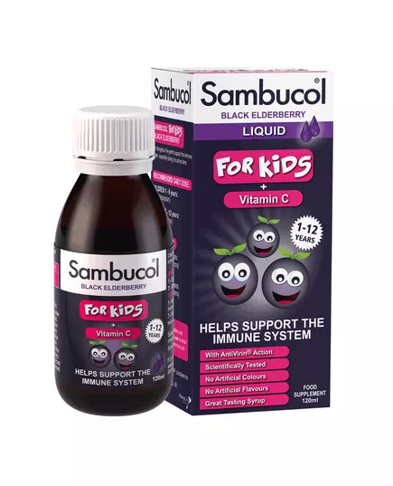 Сироп Sambucol Kids Black Elderberry & Vitamin C Support The Immune System, 120 мл, изображение 3