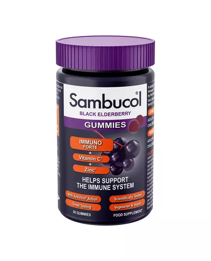 Жевательные витамины для поддержки иммунной системы Sambucol Immuno Forte+, 30 штук, изображение 2