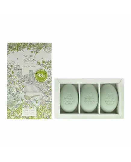Набір масажного мила Woods Of Windsor Lily Of The Valley, 3 штуки