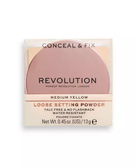 Розсипчаста фіксувальна пудра для макіяжу Makeup Revolution Conceal & Fix Medium Yellow, 13 г