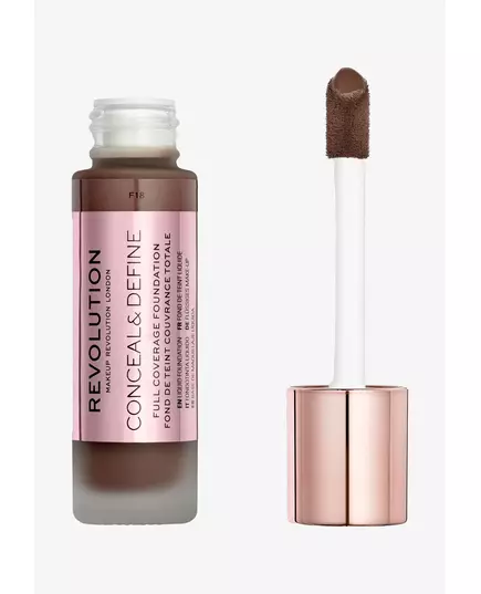 Тональний крем Makeup Revolution Conceal & Define Oil Free, F 18, 23 мл, зображення 4