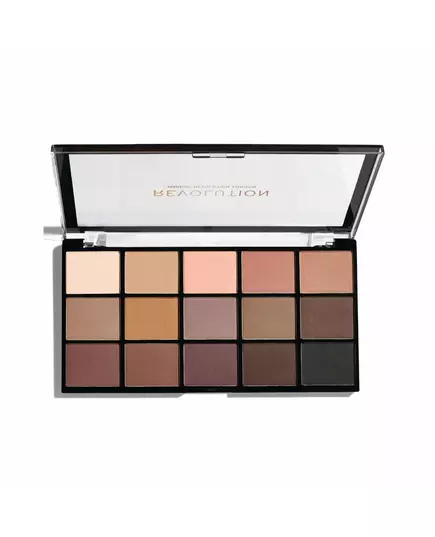 Палетка тіней для повік Makeup Revolution Reloaded Palette Basic Mattes, 15 × 1,1 г, зображення 2