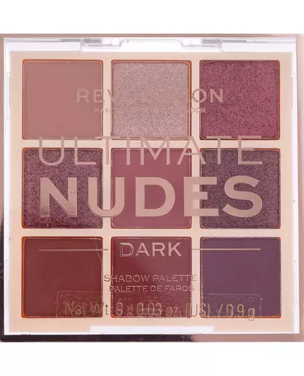 Палетка тіней для повік Revolution Make Up Ultimate Nudes Dark, 9 відтінків, 8,1 г, зображення 2