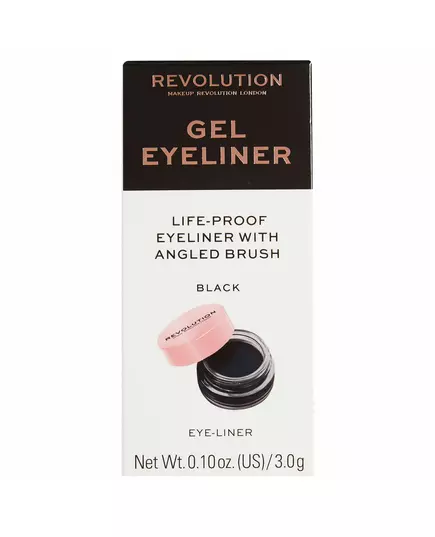 Гелева підводка для очей Revolution Make Up REVOLUTION Angled Cut, Black, 3 г, зображення 3