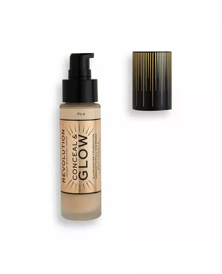 Основа под макияж Makeup Revolution Conceal & Glow F3, 23 мл