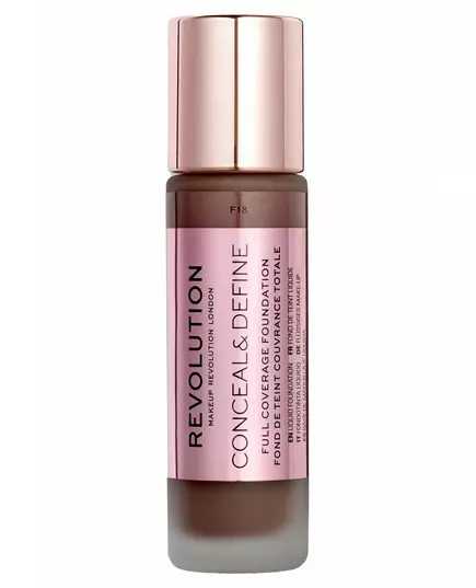 Тональний крем Makeup Revolution Conceal & Define Oil Free, F 18, 23 мл, зображення 3