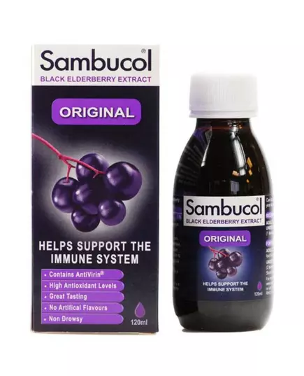 Сироп Sambucol Original Black Eldeberry Extract Support The Immune System, 120 мл, изображение 3