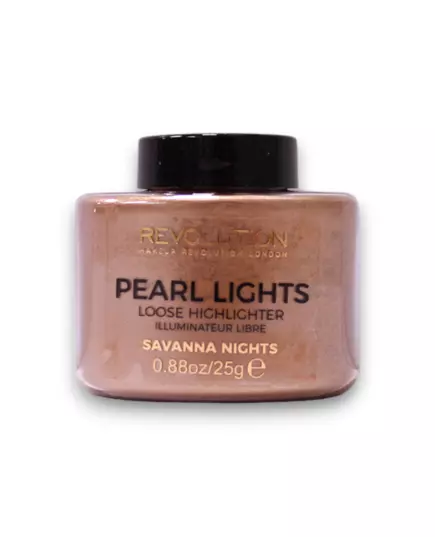 Розсипчаста пудра-хайлайтер Makeup Revolution Pearl Lights Savannah Nights, 25 г, зображення 2