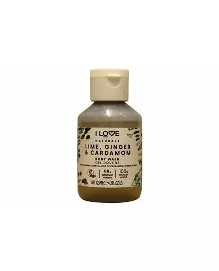 Зволожувальний гель для душу I Love Naturals Collection Vegan Lime Ginger & Cardamom Для всіх типів шкіри, 125 мл