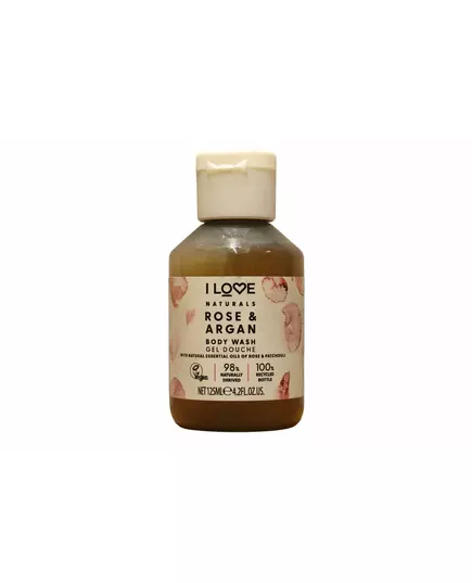 Увлажняющий гель для душа I Love Naturals Collection Vegan Rose & Argan Для всех типов кожи, 125 мл, изображение 2