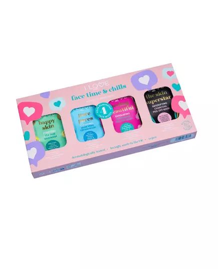 Набір тканинних масок для обличчя I Love Time & Chills Beautiful Peeling, Skin Superstar Detoxifying, Happy Skin Purifying, Pure Pores Cleansing, 10 мл
