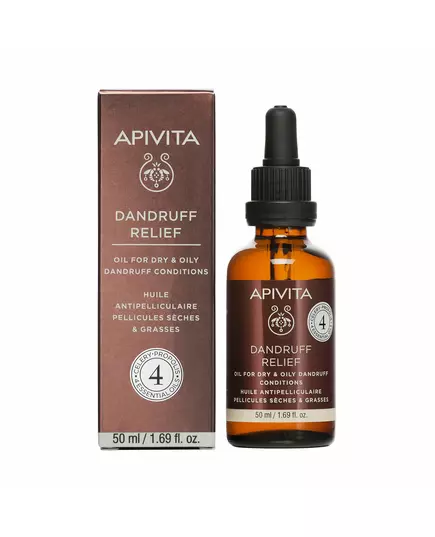 Олія-догляд для шкіри голови Apivita Scalp Treatment Oil Anti-Dandruff, 50 мл, зображення 2
